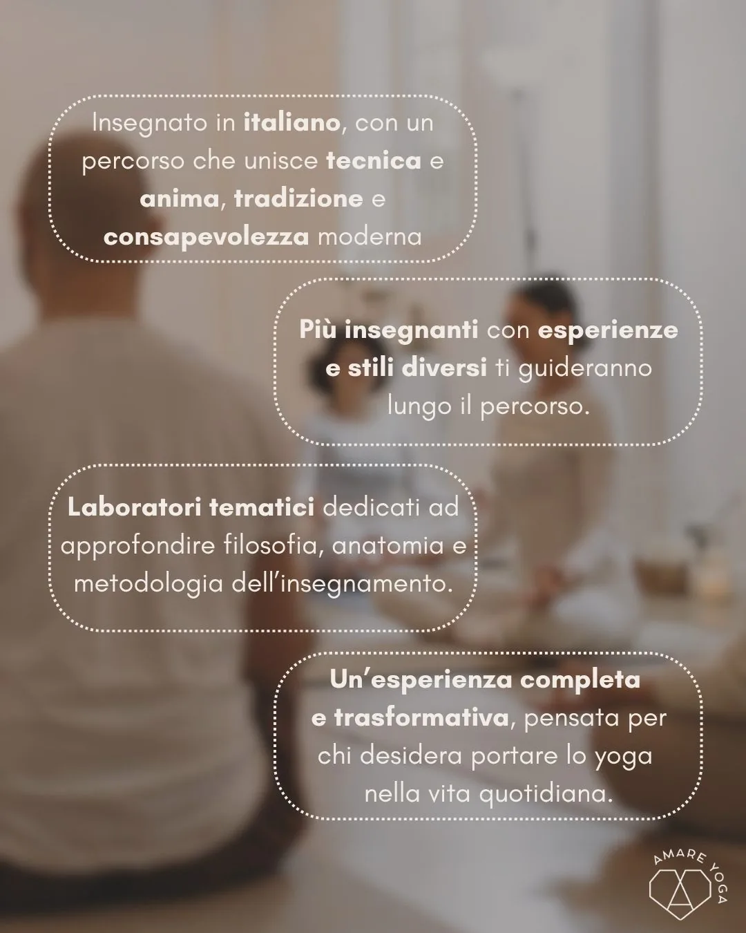 Instagram carousel for the Amare Yoga Teacher Training, slide 3 of 10
