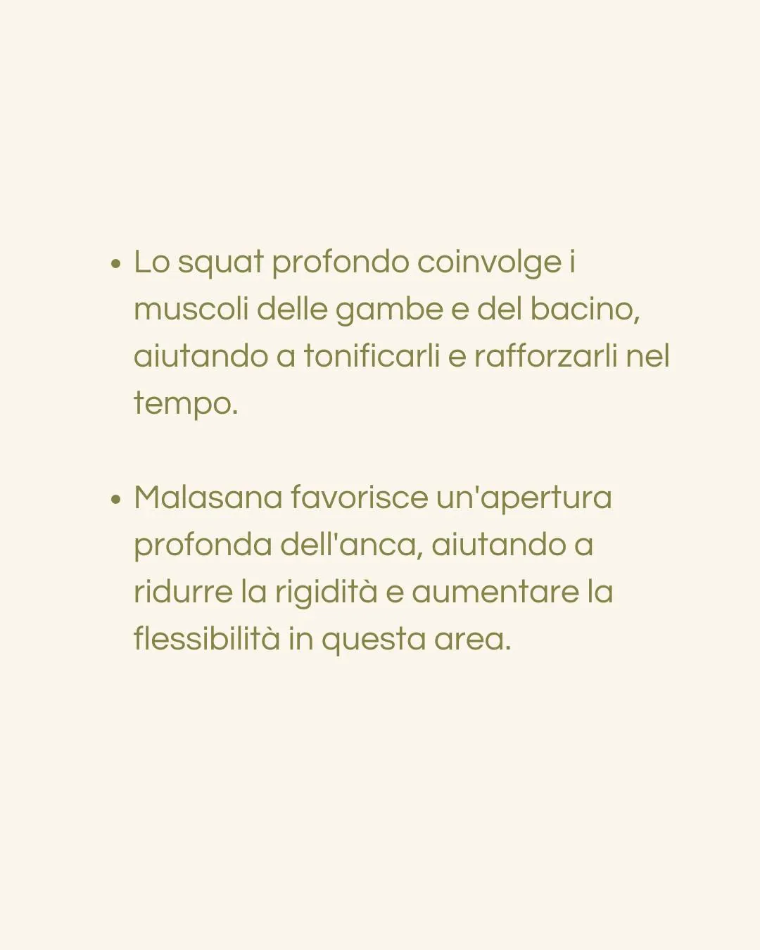 Instagram carousel on the Malasana pose, slide 3 of 4